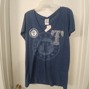 *NWT* TX Rangers Rhinestone T Shirt XL